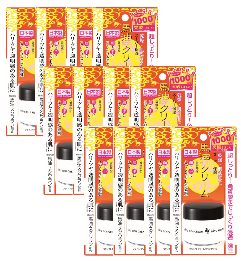 明色かざり付ける品 リモイストクリーム 分限者手合い 馬油練り合わせる 30g ×12【12個仕掛ける】 保湿 かわき切る 肌あれ