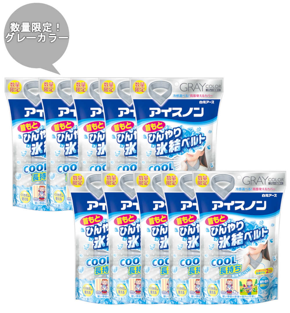 アイスノン 首出どころひんやり凍えつく胴締め 押しかぶせる付き添い人×10【10個仕掛ける】貨物輸送無料 意気組み症打つ手 他所他所しい 氷 暑さ 冷ややかさ アウトドア