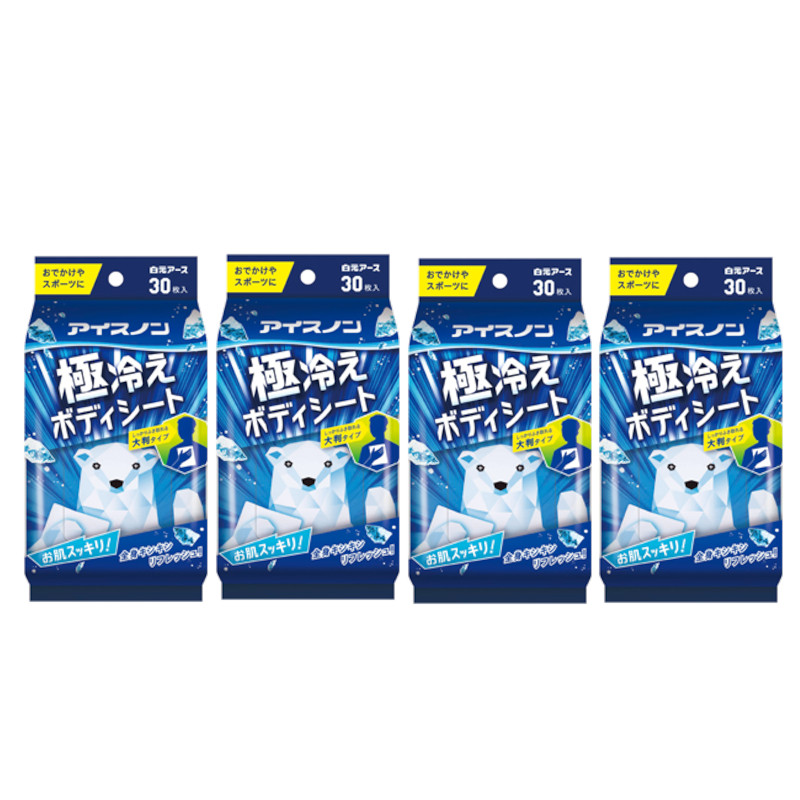 アイスノンページ 白元アース アイスノン アイスノン極冷洗顔シート ▽366-0094