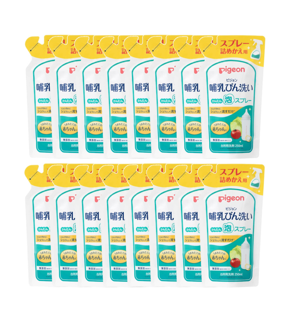 ピジョン Pigeon 哺乳動物びん洗いもの かんたん泡吹きつける 端っこかえ用 250mL×16【16個仕掛ける】 貨物輸送無料