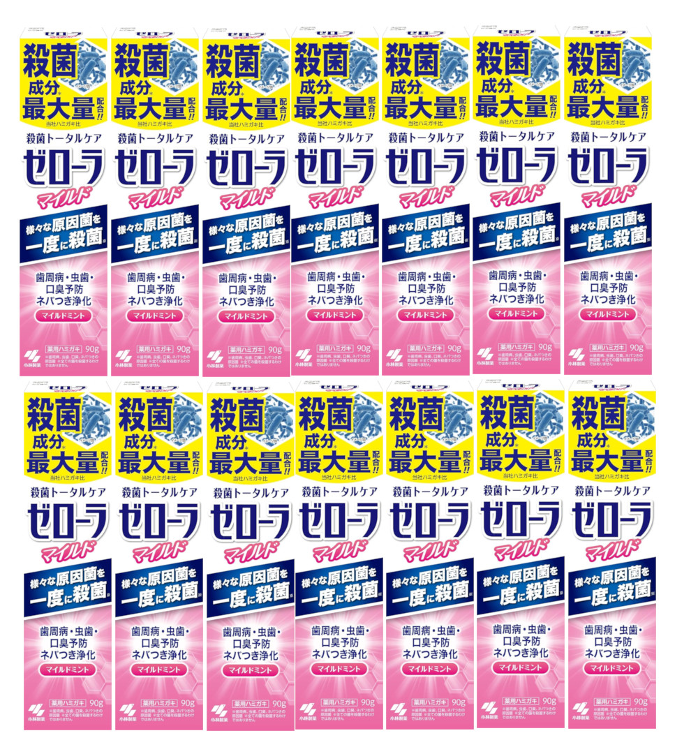 ゼローラ ペースト剤 マイルドミント 薬用ハミガキ 90g×14【14個書き割り】貨物輸送無料 歯周病止めること   無菌化 総締め世話をする 小林製薬
