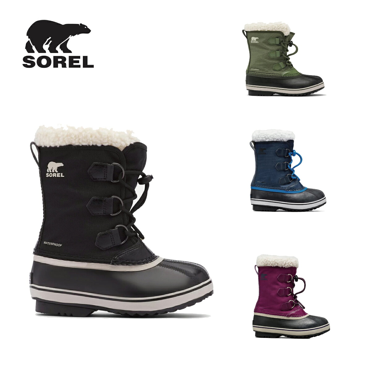 SOREL ソレル スノーシューズ キッズ ジュニア 2024 YOOT PAC NYLON WP 〔ユート パックナイロン ウォータープルーフ〕/ NY1962｜スノーボード専門店B-BRANDS 7,326円