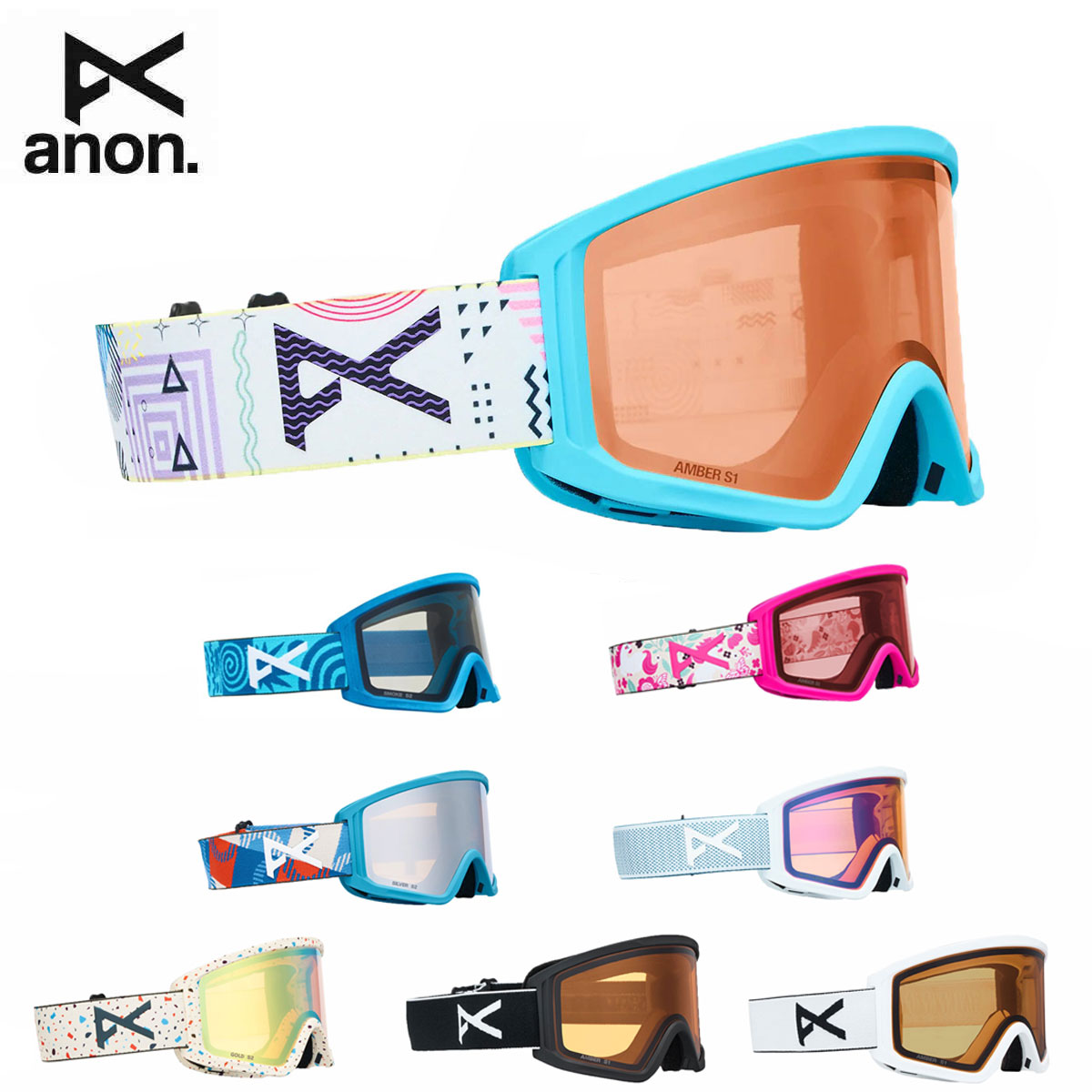 ANON アノン スノボゴーグル キッズ ジュニア＜2026＞Tracker 2.0 Goggles + MFI Face Mask Low Bridge / トラッカー2.0 ゴーグル＋MFI フェイスマスク ローブリッジ/ 222551【眼鏡・メガネ対応ゴーグル】【ASIAN FIT】 日本正規品