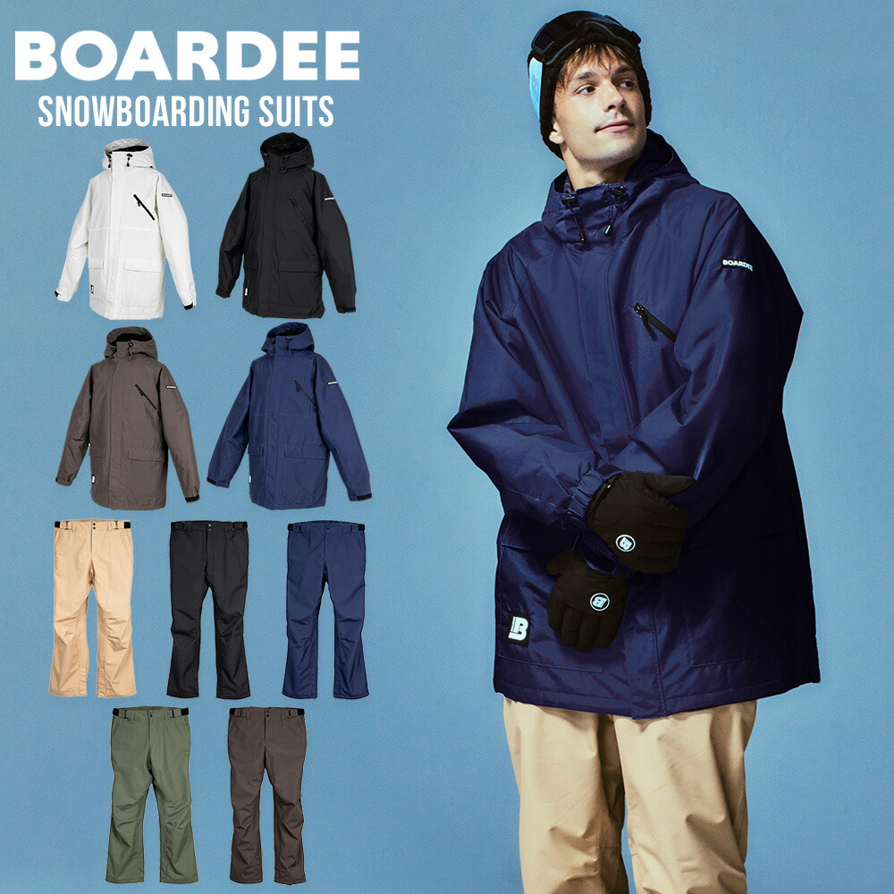 新品✨楽天1位 BOARDIE ボーディー スノーボードウェアセット L BOARDEE スノボウェア メンズ 上下セット スノーボードウェア