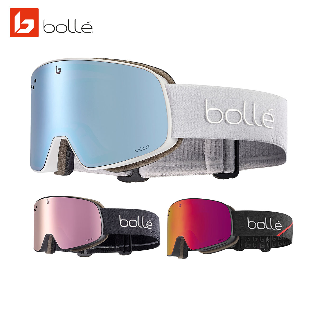 スノボゴーグル ボレー bolle メンズ レディース＜2026＞NEVADA / ネバダ〔Lightest Grey Matte〕〔Black Matte〕〔Race Black Matte〕/ BG096016 / BG096017 / BG096001【調光】 日本正規品