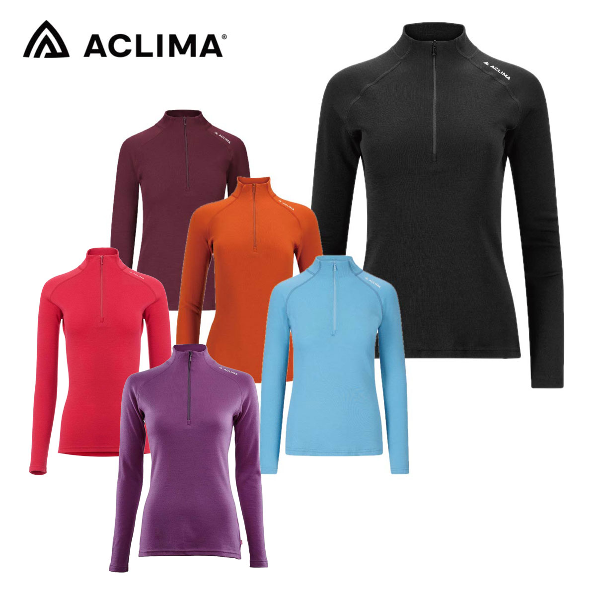 ACLIMA アクリマ スノボ スノーボードウェア アンダーシャツ レディース<2026>101705 / WarmWool mockneck Ws 1401017050|スノーボード専門店B-BRANDS