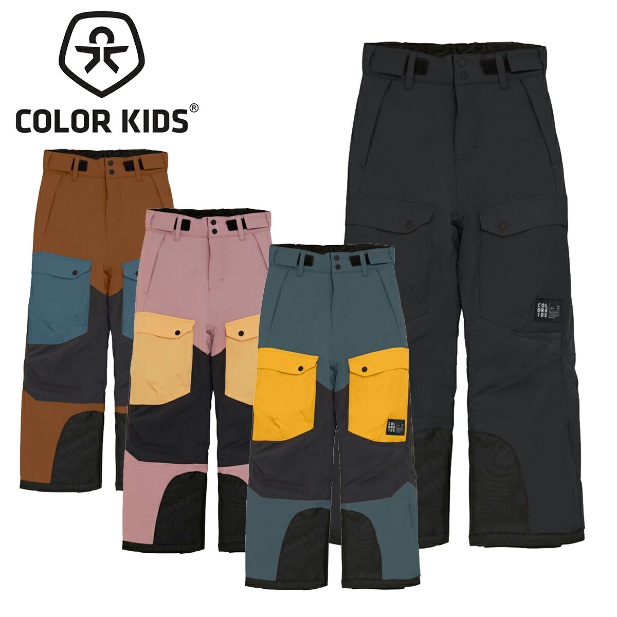 Color Kids カラーキッズ スノボ スノーボードウェア パンツ キッズ ジュニア＜2026＞742357 / Jr. Ski Pants - Colorblock