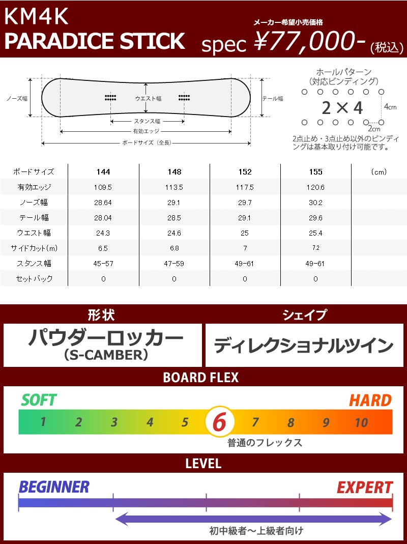 ひし型 KM4K PARADICE STICK 148 - crumiller.com