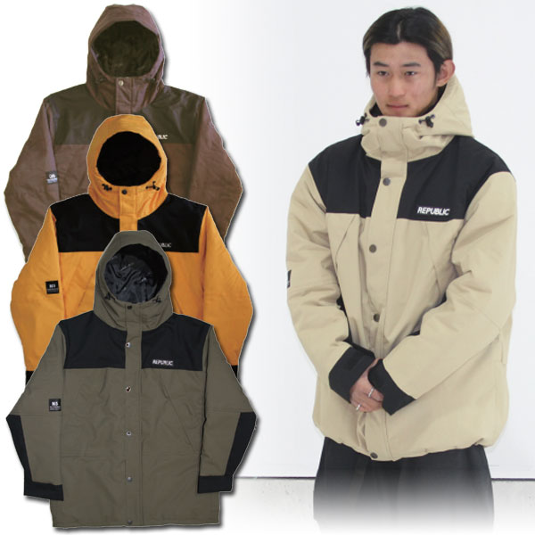 【極美品】Republicリパブリック スノボウェアXLブラウン 極美品】Republicリパブリック スノボウェアXLブラウン