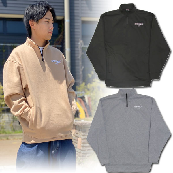 楽天市場】23-24 REPUBLIC &CO/リパブリック HALF ZIP crewneck メンズ