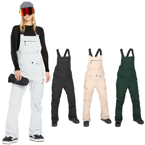 ウエア/装備 volcom - VOLCOM ELM STRETCH GORE BIB OVERALL pant VOLCOM WOMENS ELM STRETCH GORE-TEX BIB OVERALL - BLACK Pants