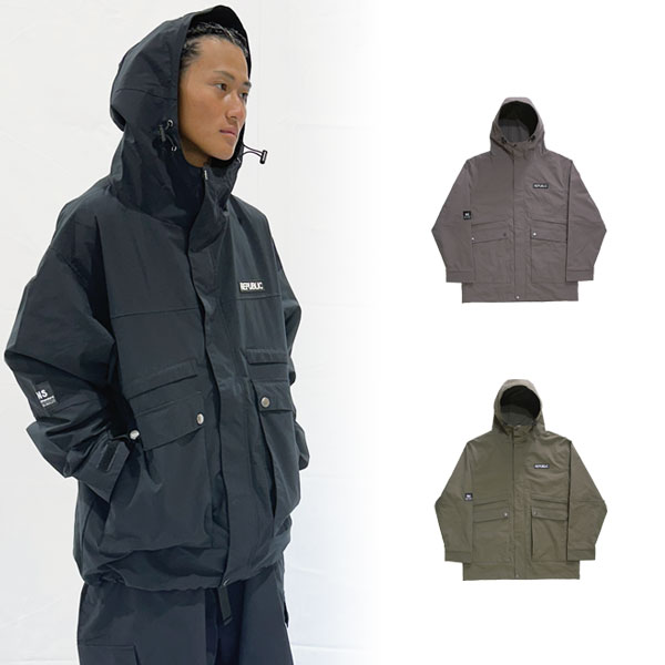 【極美品】Republicリパブリック スノボウェアXLブラウン 極美品】Republicリパブリック スノボウェアXLブラウン