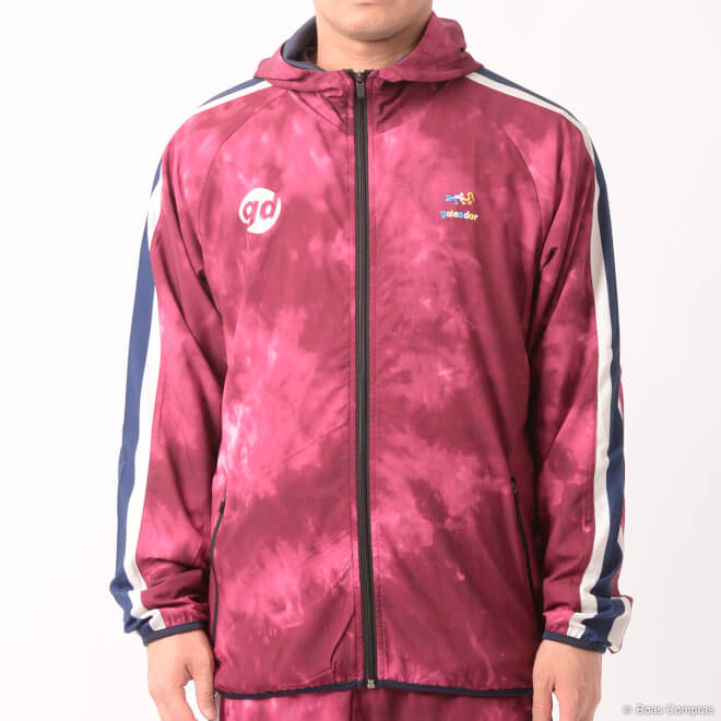 正規品送料無料 ゴレアドール パーカー Gd 069 昇華ムラ染めプリント袖ラインプラクティステンションzipフードジャケット Goleador フットサル ウェア Qdtek Vn