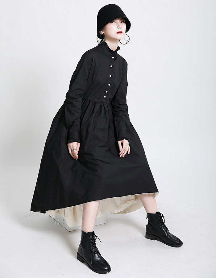 楽天市場 クラシカルデザインワンピース ロング ワンピース レディース ワンピース 長袖 アシンメトリー クラシカル フォーマル 結婚式 パーティードレス Bobi