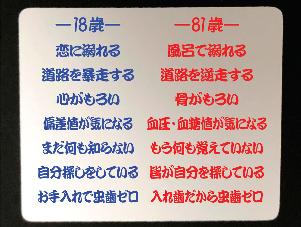 【楽天市場】【郵送は送料無料】18歳と81歳の違いマウスパッド お笑い おもしろい 面白い ウケる 大ウケ 爆笑 雑学 蘊蓄 うんちく 豆知識