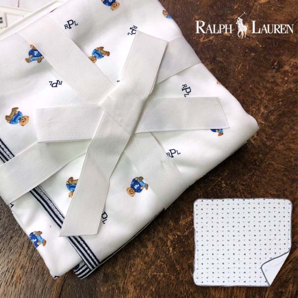 楽天市場 ポロ ラルフローレン Polo Ralph Lauren Blanket 青 男の子 ボーイ クマ コットン 薄手ブランケット 出産祝い ギフト プレゼント ベビー キッズ あす楽 送料無料 ボブズ洋品店