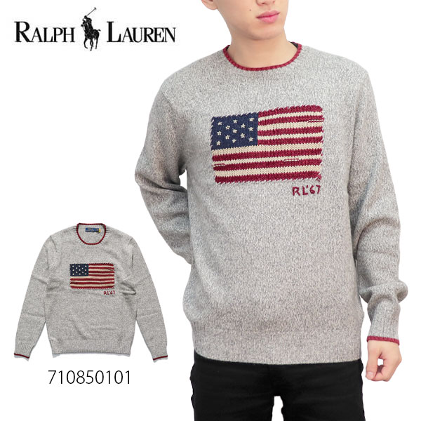 ☆POLO RALPH LAUREN☆【美品】国旗　ゴールド　ニット　セーター♡ アイコニック フラッグ セーター(504120443) | POLO RALPH