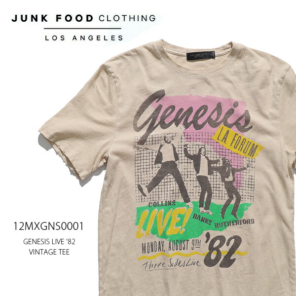 【楽天市場】ジャンクフード クロージング【JUNK FOOD CLOTHING】12MXGNS0001 GENESIS LIVE '82