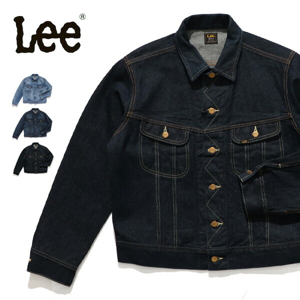 リー【Lee】LM8100 AMERICAN RIDERS 101J デニムジャケット アウター 長袖 メンズ アメリカン ライダース インディゴ 濃色ブルー 中色ブルー ユーズド加工 ヴィンテージライク ロゴ Gジャン アメカジ おしゃれ【送料無料】|ボブズ洋品店