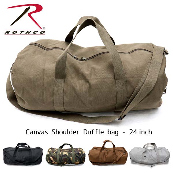 楽天市場 ロスコ Rothco Canvas Shoulder Duffle Bag 24 Inch ダッフルバッグ ボストンバッグ ショルダーバッグ 旅行 ジム バック 大きめ 米軍 ミリタリー あす楽 ボブズ洋品店