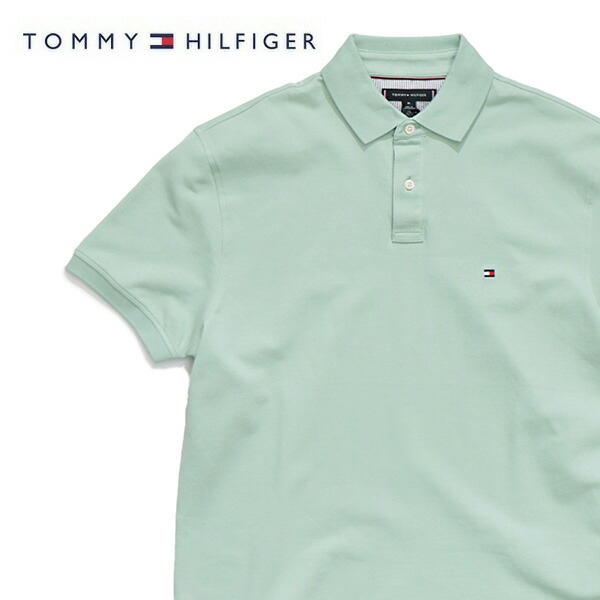 トミーヒルフィガー【TOMMY HILFIGER】MW32348/MW32064 IM1985 CLASSIC FIT POLO ポロシャツ 半袖 メンズ スポーティー MINT ミント ロゴ Tシャツ T-shirt 夏 刺繍 【送料無料】