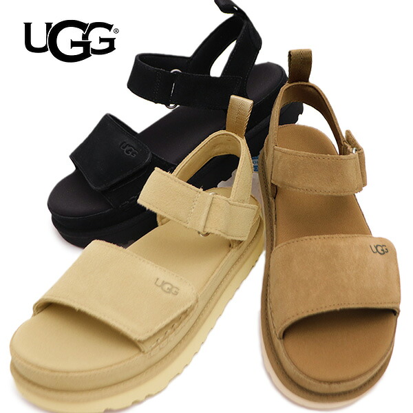 アグ【UGG】1136783 Golden star ゴールデンスター ウィメンズ WOMENS レディース サンダル 厚底 プラットフォームサンダル sandal スエード 靴 シューズ 春夏 ブランド 抗菌 上品 アウトドア キャンプ ゴールデンウイーク 正規品 black sand chestnut【送料無料】｜ボブズ洋品店