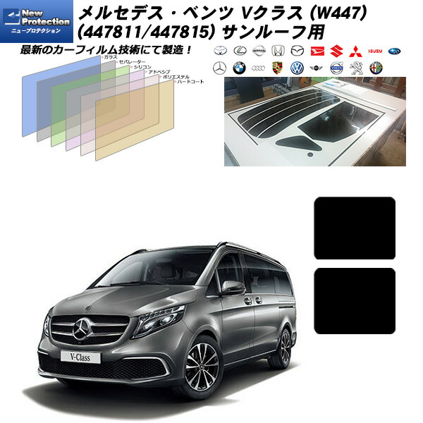 メルセデス・ベンツ Vクラス (W447) (447811/447815) サンルーフ用 ニュープロテクション UV99%CUT カット済みカーフィルム