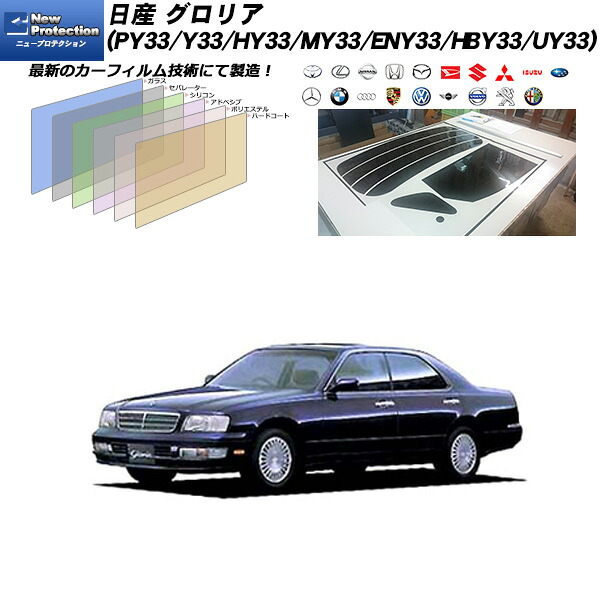 日産 グロリア (PY33/Y33/HY33/MY33/ENY33/HBY33/UY33) ニュープロテクション リアセット カット済みカーフィルム UVカット スモーク