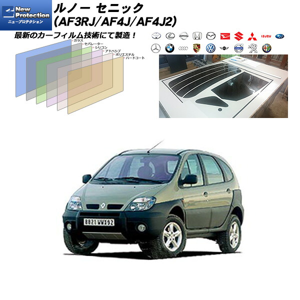 ルノー セニック (AF3RJ/AF4J/AF4J2) ニュープロテクション リアセット カット済みカーフィルム UVカット スモーク