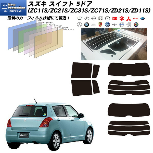 スズキ　スイフト　4代目　バイザーフィルム　カット済みフィルム Smork スズキ スイフト (ZCDDS⁄ZCEDS⁄ZDEDS) ニュープロテクション