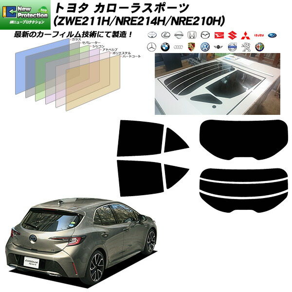 【楽天市場】トヨタ カローラスポーツ (ZWE211H/NRE214H/NRE210H) シルフィード リアセット カット済みカーフィルム UVカット  スモーク : 車種別カット済カーフィルム Bocci