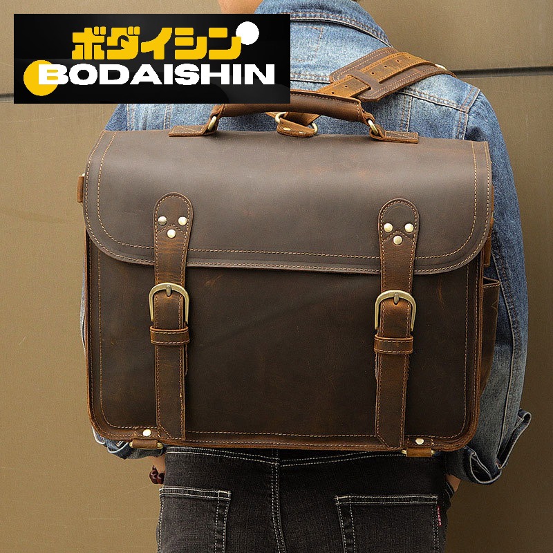 牛皮 ヴィンテージ  うしろ側風呂敷き包み 牛皮 心地よい レトロ デイリー メンズ うしろ側風呂敷き包み