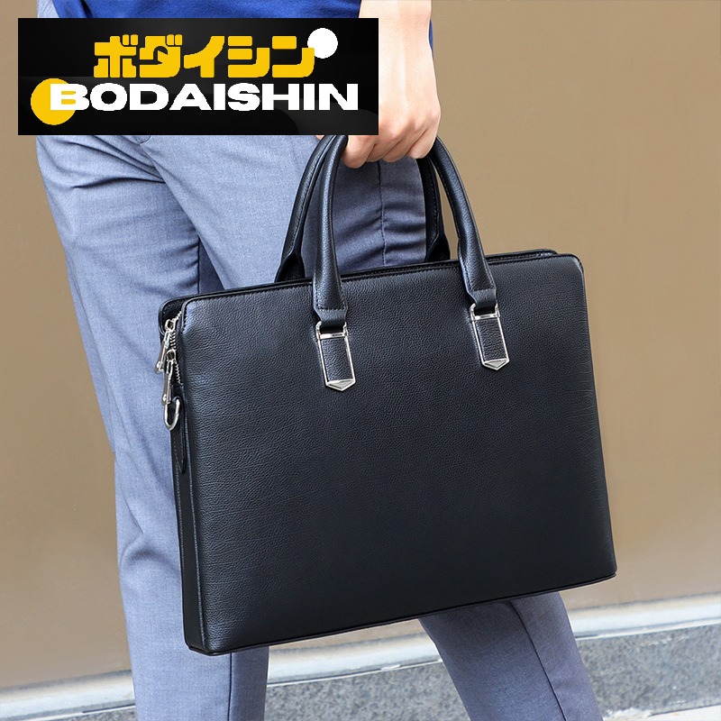 本革 メンズ ハンドバック ブリーフ入れもの マイコン御徒面子 牛皮 ショルダーバッグ 大静電容量 商行為 通い 今めかしい