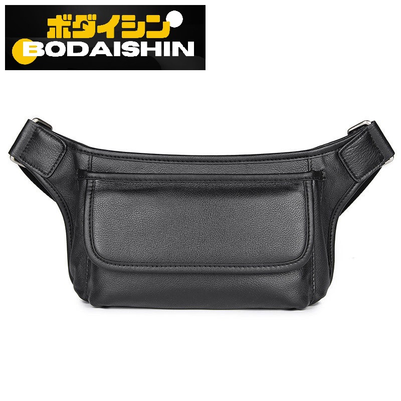 本革 カジュアル メンズ チェストバッグ トップグレインレザー ウエストバッグ 2WAY シングルショルダー レザーバッグ 軽量 大容量|ボダイシン