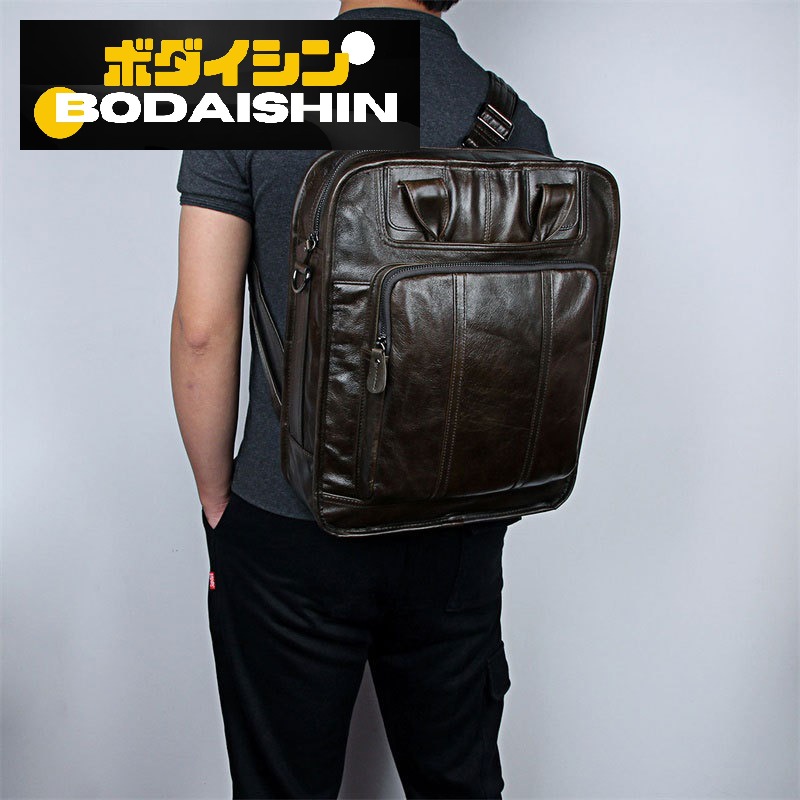 メンズ ショルダーバッグ 大容量 牛革 ハンドバッグ 2WAY 15.6インチ PCバッグ リュック シングルショルダー ビジネスバッグ