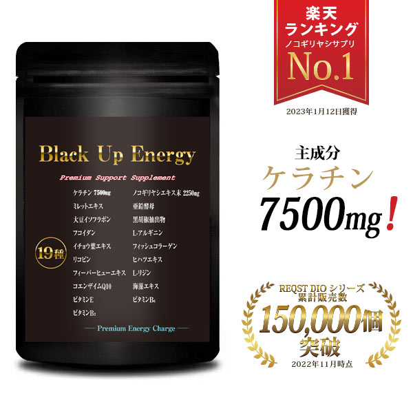 6%OFF ノコギリヤシ サプリ ケラチン 7500mg ノコギリヤシ 2250mg 亜鉛 リジン Lリジン ミレット アルギニン 海藻抽出物 サプリメント 人気 男性 メンズ ノコギリヤシサプリ ケラチンサプリ 90粒 Black Up Energy 国内製造 送料無料 男性用