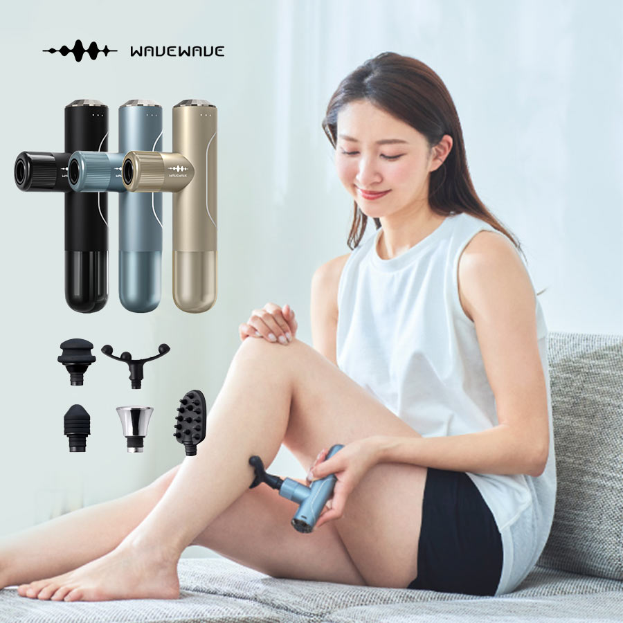 WAVEWAVE Fascial Release Gun Mirai 軽量 筋膜リリース ガン ウェーブウェーブ ファーシャルリリースガンミライ ハンディガン マシン トレーニング ミニ 筋肉 ハンディ 首 足 肩 腰 太もも ギフト 誕生日 プレゼント 実用的 妻 夫 ハンディ マッサージガン 父の日