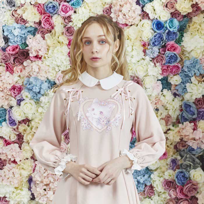 楽天市場 コスプレ 裏毛レースアップ ワンピース かわいい 可愛い 夢かわいい ゆめかわ リボン おしゃれ ミニワンピ ワンピ ロリータ 猫 ねこ フリル あす楽 コスプレ衣装 ボディーライン