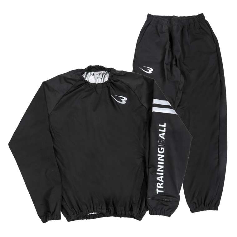 【SS継続期間押さえる★尖んがり10倍】 サウナスーツアスリート7 セットアップ背広 2XL 黒いこと BODYMAKER 上半身製造業者 サウナ背広 ティーシャツ ロングズボン下 セットアップ ウォームアップスーツ