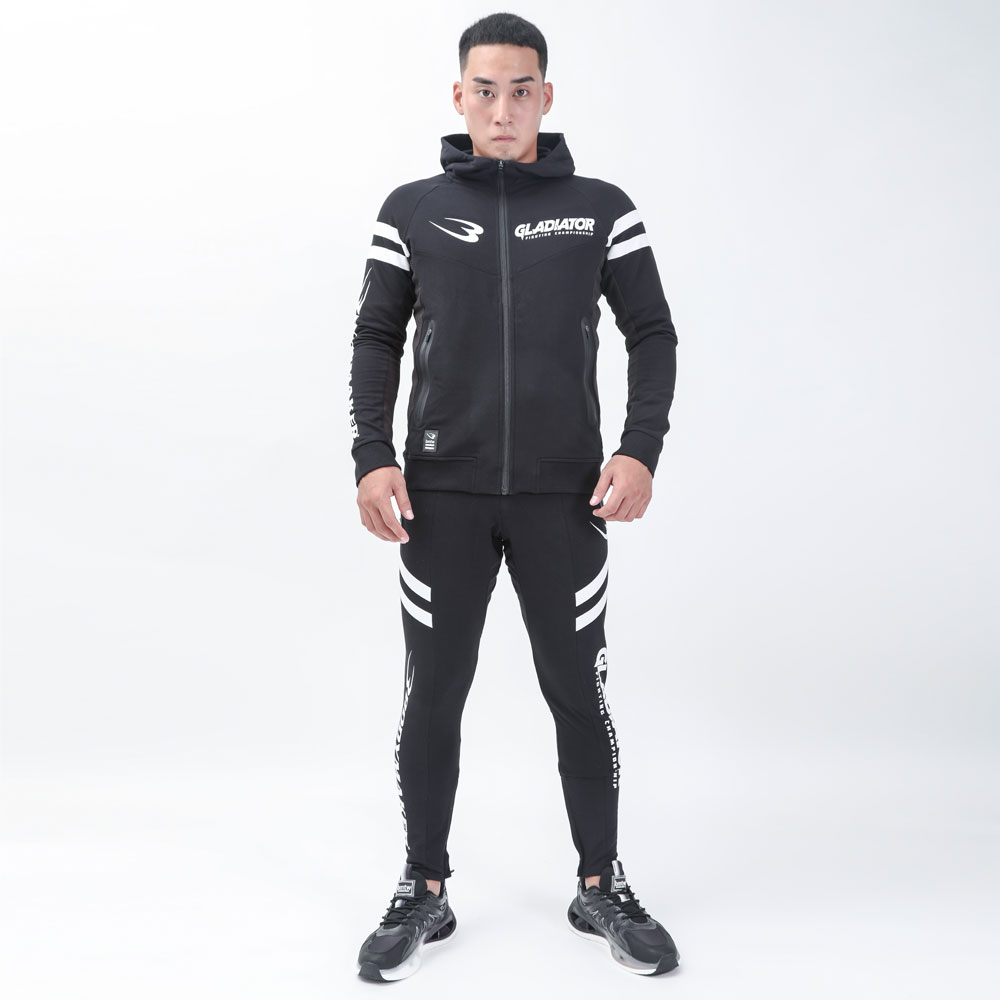 GLADIATOR × BODYMAKER COLLABORATION GYMウエア セットアップスーツ ボディメーカー コラボ パーカー ジムウエア トレーニングウエア テクニカルワークアウト ワークアウト タウンウエア ロングパンツ セットアップ 上下セット