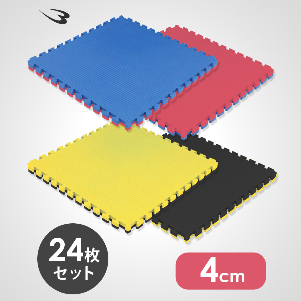 楽天市場】リバーシブルジョイントマット 4cm 8枚組 BODYMAKER