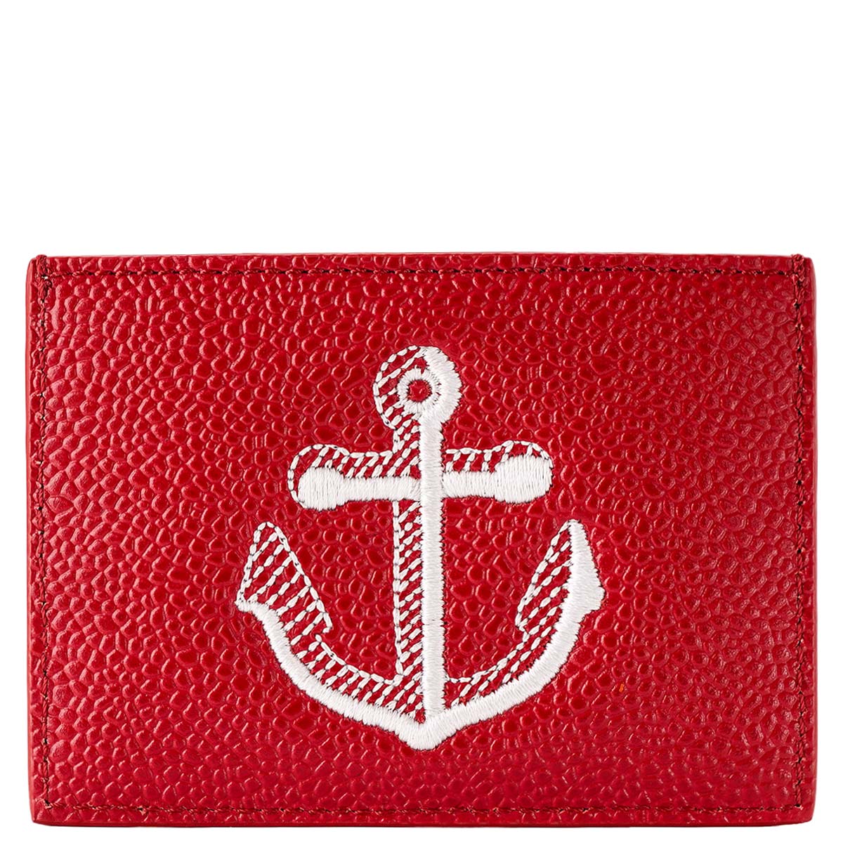 THOM BROWNE トムブラウン カードケース UAW020A-00198 600 レッド｜クレジットカードケース 定期入れ パスケース 薄型 ユニセックス