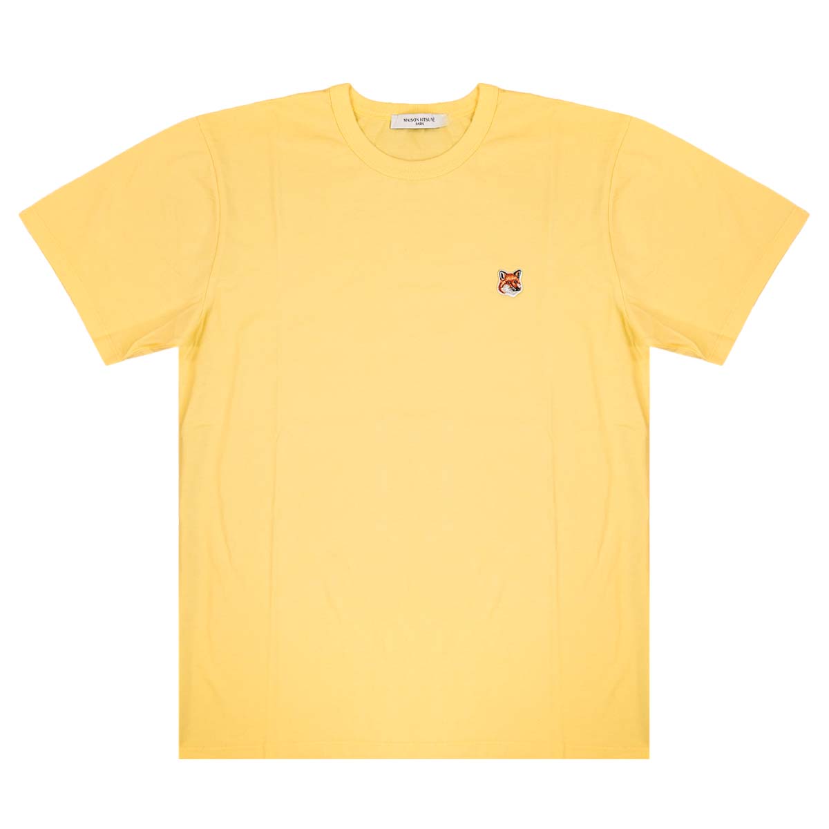 MAISON KITSUNE メゾンキツネ Tシャツ AM00103KJ0008 P724 イエロー｜ブランドTシャツ 男女兼用 トップス カットソー 半袖 綿 コットン 送料無料