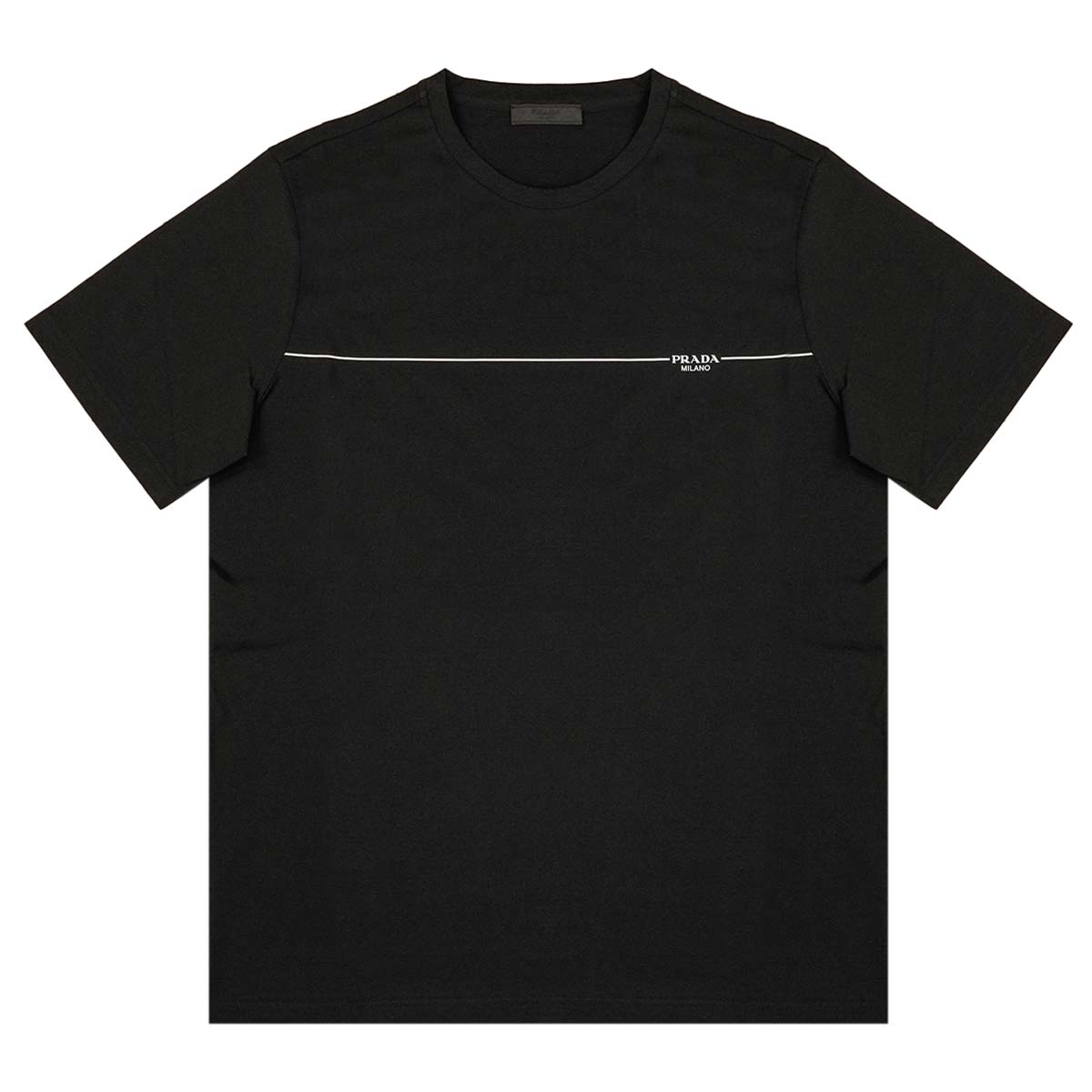 PRADA SPORTS 半袖Tシャツ 黒 PRADA SPORT プラダスポーツ ラバーロゴ ポロシャツ トップス