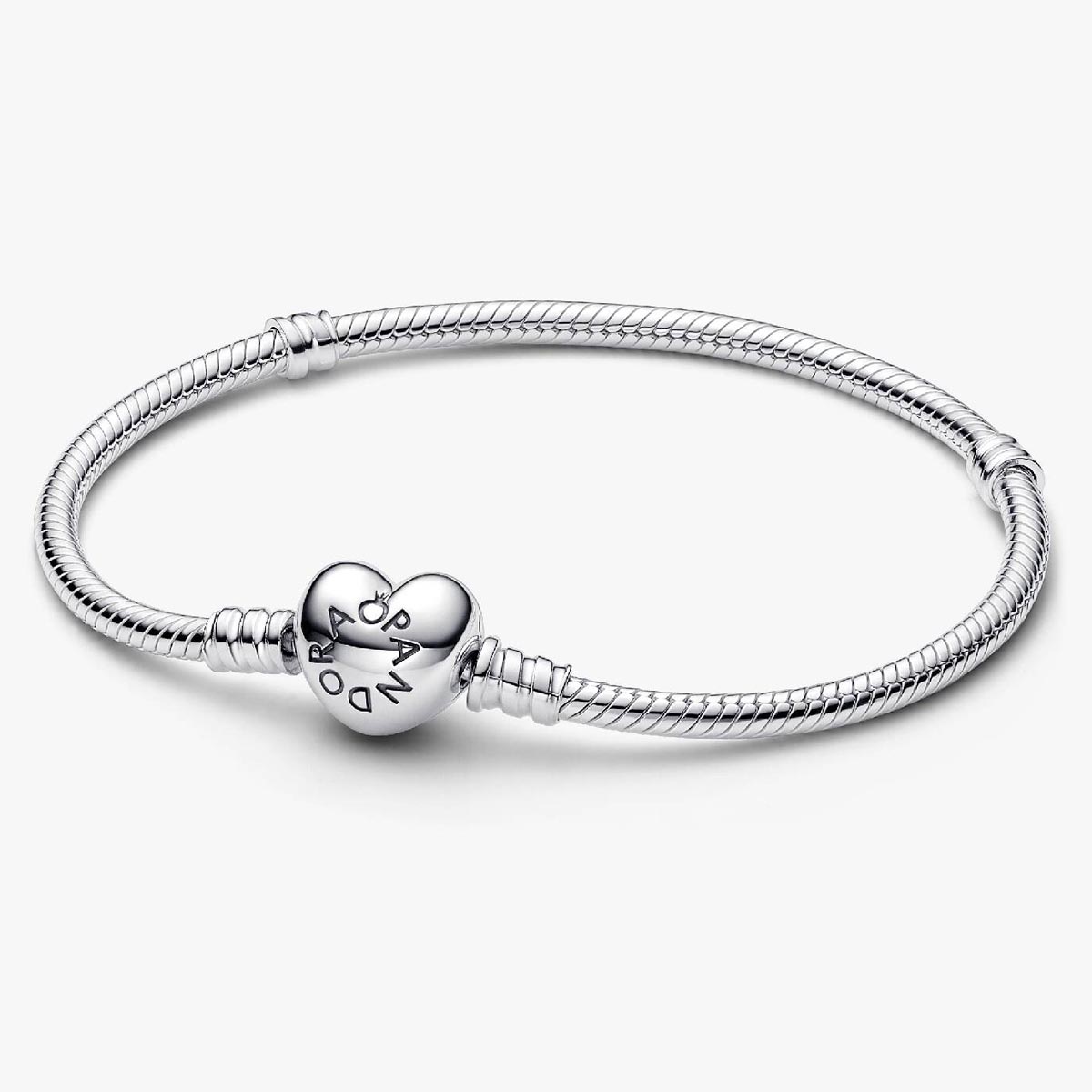 パンドラ PANDORA ブレスレット Moments Heart & Snake Chain Bracelet 590719