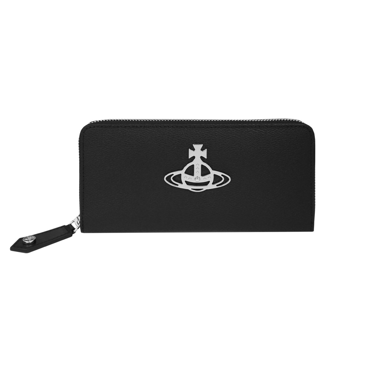 VIVIENNE WESTWOOD ヴィヴィアンウエストウッド 長財布 ANNIE 5105005CU-S000R ラウンドファスナー長財布 390312 N405 BLACK/SILVER
