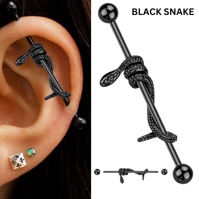 インダストリアル 14g 楽天市場】インダストリアル 14G りぼん＆スパイク トゲ ロング