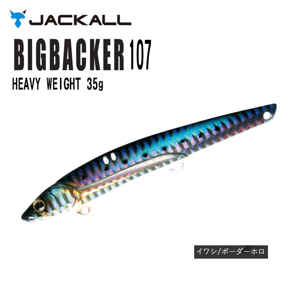 楽天市場】【送料無料】 ジャッカル ビッグバッカー107 HW 35g ブルピン/ボーダーホロ [JACKALL ビックバッカー シーバス 定番  BIGBACKER バイブレーション 大型 ビックフィッシュ ショアジギング サゴシ 太刀魚 タチウオ 飛距離メタルジグ 振動 ]☆ :  ぼくの玉手箱屋 ...