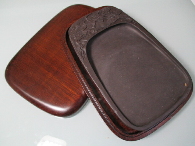 楽天市場】麻子抗端渓硯【天然硯(6吋)】(定価19800円 KY 彫り有 木箱