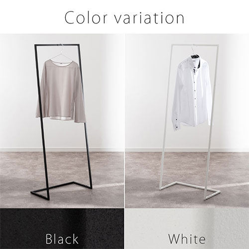 コートかけ ブラック ホワイト 本棚 ラック カラーボックス 洋服収納 大人女子 洋服ハンガーラック 収納家具 かっこいい系 黒 ストール 服掛け 白 衣類収納 ワンピース 見せる収納 おしゃれ ハンガーラック コート掛け コートかけ スチール ブラック ホワイト Let